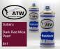 Preview: Subaru, Dark Red Mica Pearl, 841: 400ml Sprühdose + 400ml Klarlack - Set, von ATW Autoteile West.